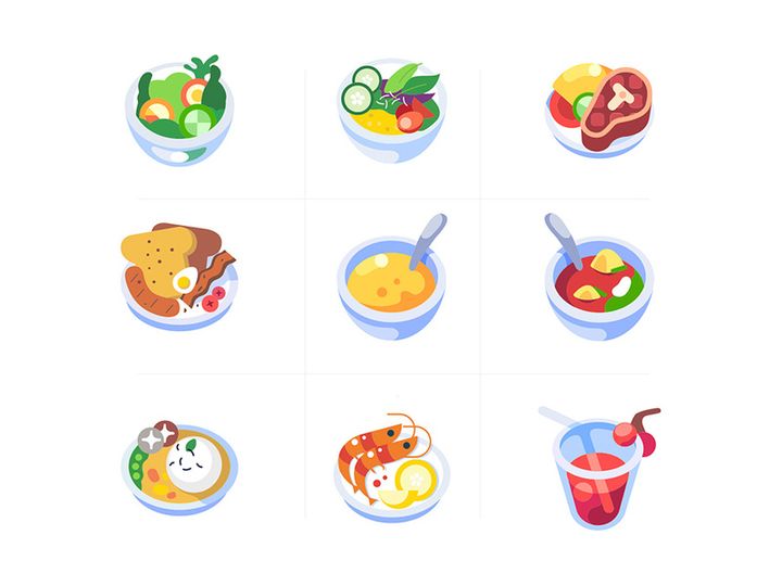 9 Free Colorful Food Icons