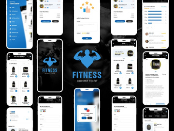 Fitness App - Adobe XD Mobile UI Kit preview picture