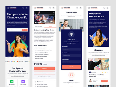 Library Course - Responsive Landing Page
