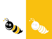 Bee logo vector icon illustration design