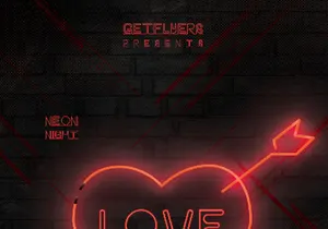 Neon Love Night Free PSD Flyer Template