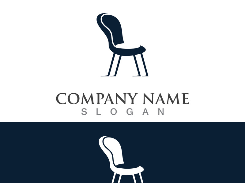 Chair furniture logo image creative design modern vector template