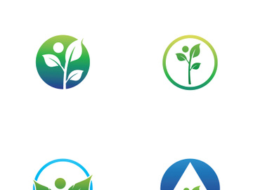 Natural green leaf logo. preview picture