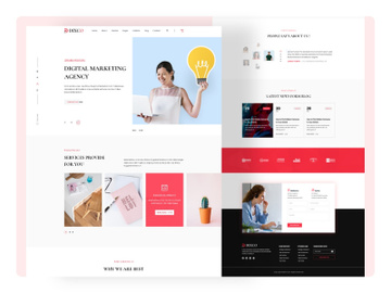 Dixco- Digital Marketing Agency Adobe Xd Template preview picture