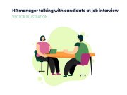 HR manager taking job interview