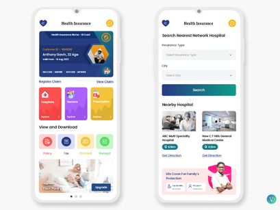 Health and General Insurance Mobile App UI Kit