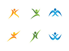 Human character logo sign