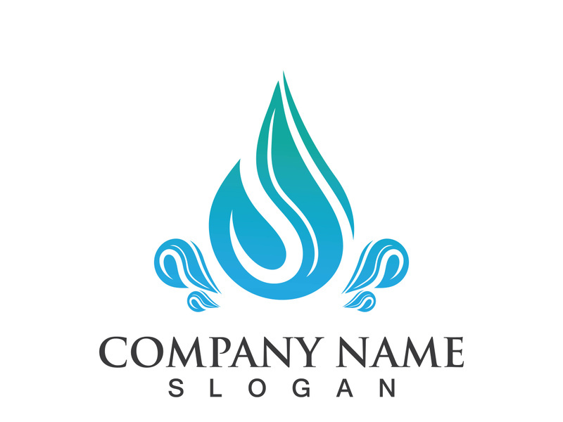 Water drop logo icon illustration template design