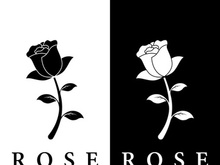 Creative rose flower logo design