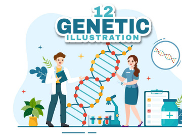 12 Genetic Science Concept Illustration preview picture