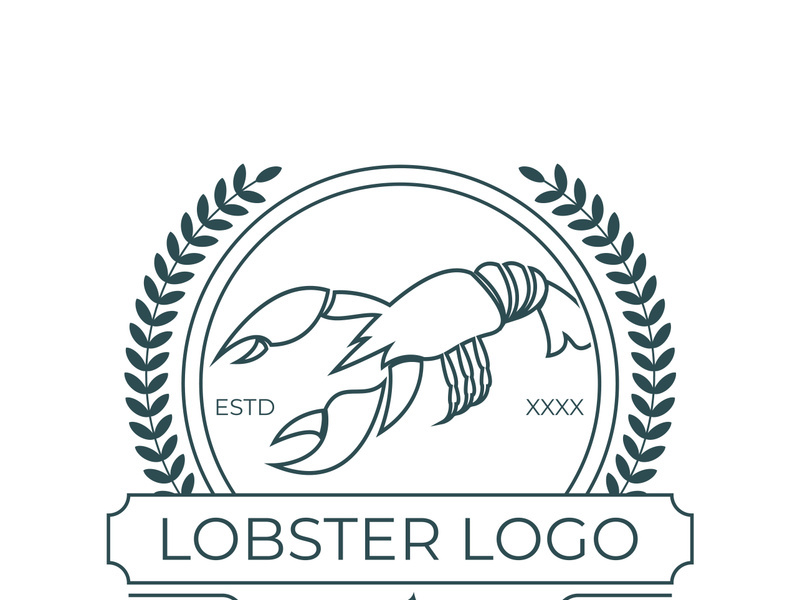 Vintage lobster logo