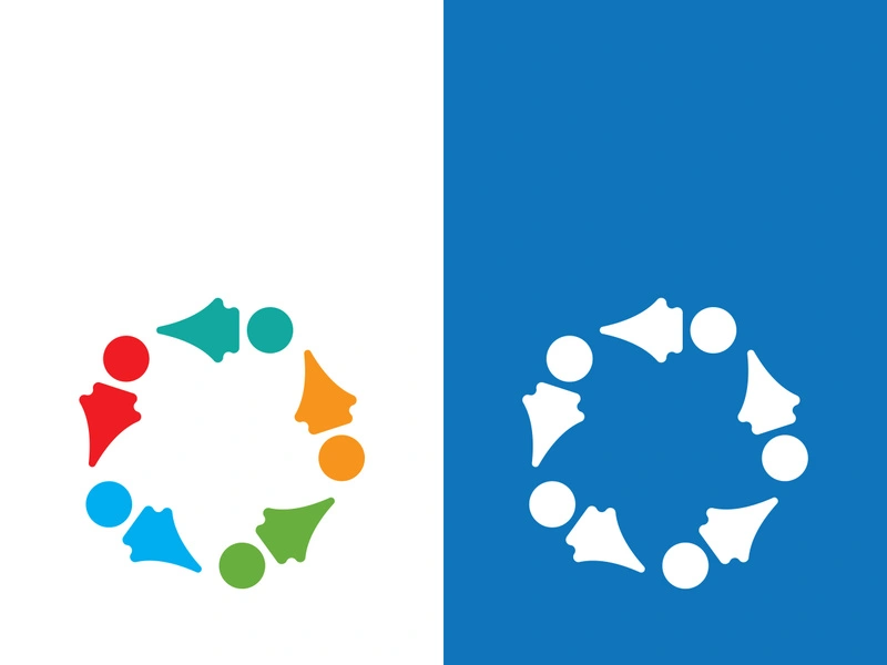 Community, network and social icon design template