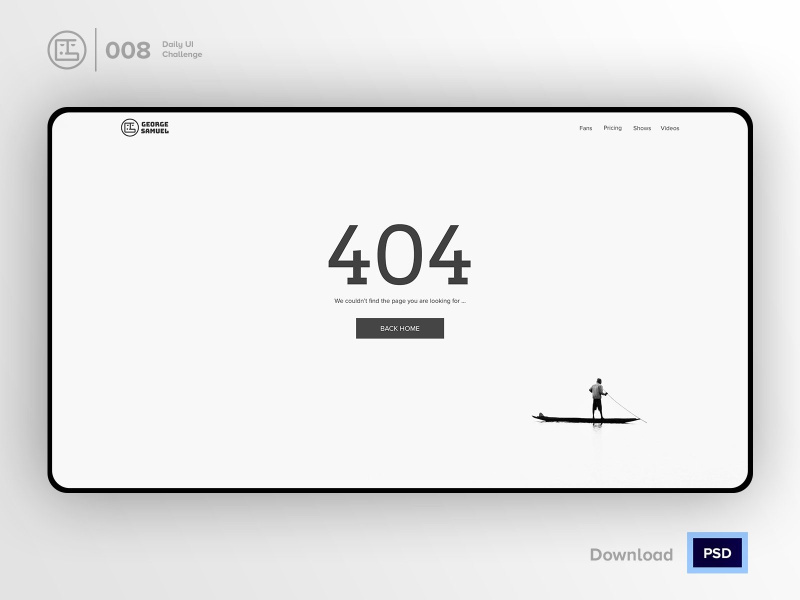 404 | Daily UI challenge - Day 008/100