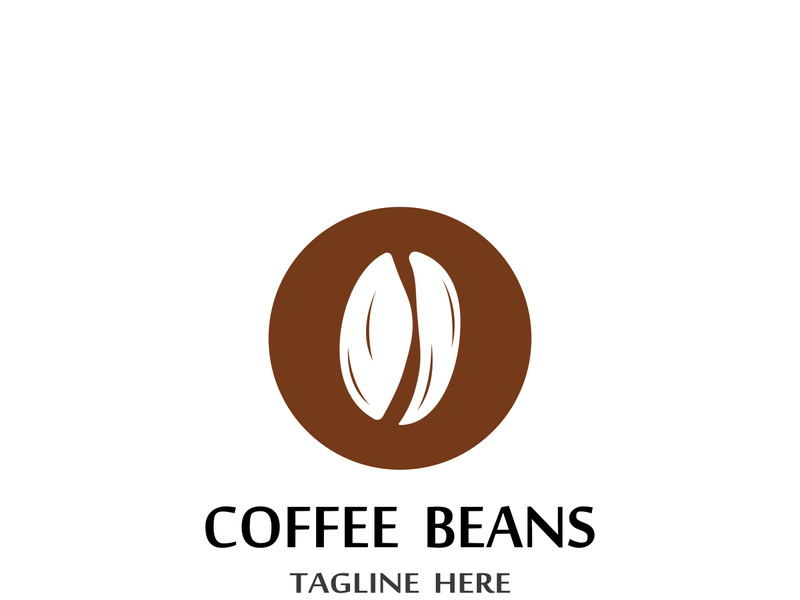 Premium coffee bean logo design.