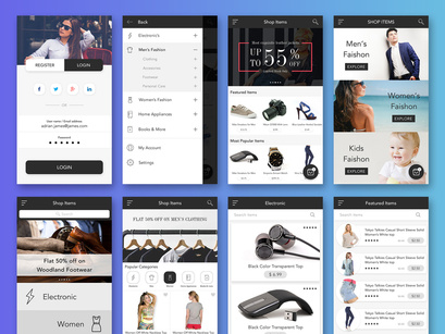 E Shop eCommerce UI Kit