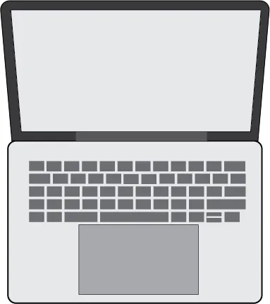 Flat design Laptop in Adobe illustrator