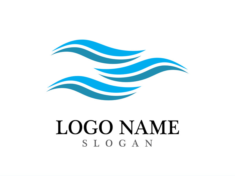 Wave beach vector illustration design logo