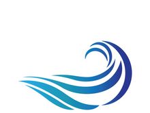 Wave beach vector illustration design logo