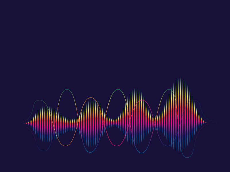 Sound waves vector illustration design template