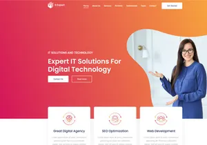 Free SaaS It Expert – One Page Agency Landing Page