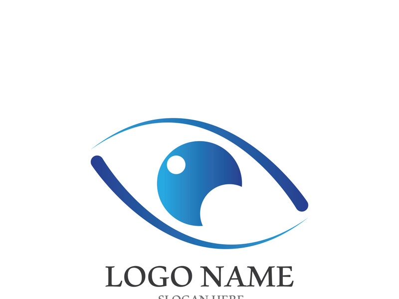 Branding identity corporate eye care vector logo design