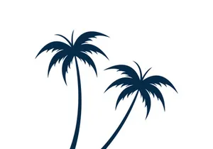 Palm tree summer logo template vector illustration
