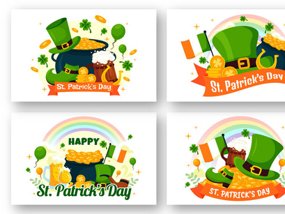 12 Happy St Patrick's Day Illustration