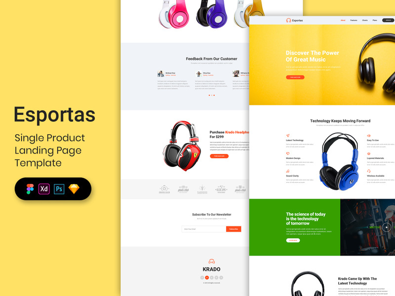 Single Product Landing Page Template