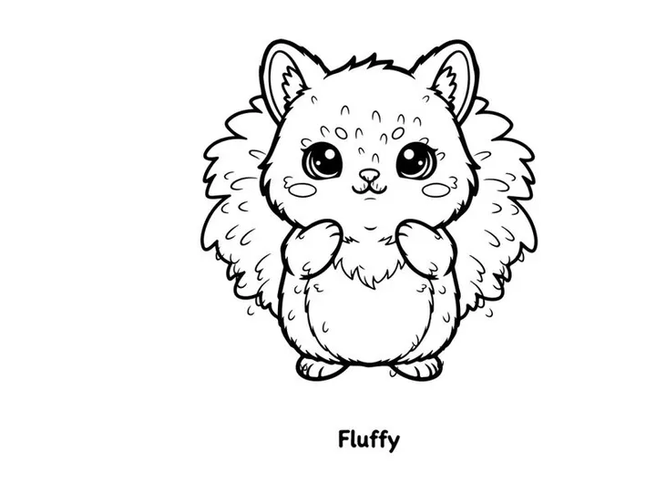 Cute fluffy hamster smiling vector illustration