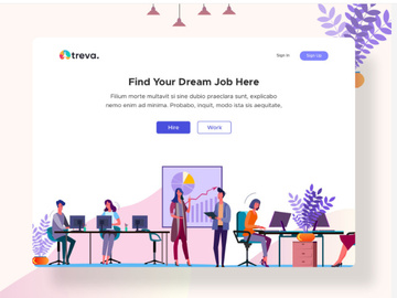 Treva - Job Hiring Platform Exploration (Sketch Freebie) preview picture