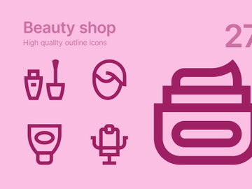 Beauty shop icons preview picture