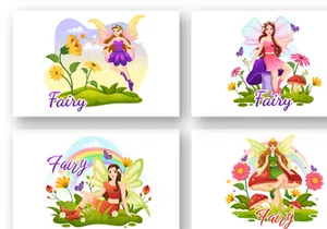 16 Beautiful Flying Fairy Illustration