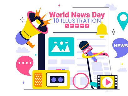 10 World News Day Illustration