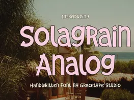 Solagrain Analog | Handwritten Font preview picture