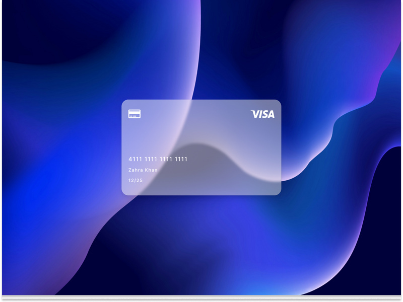 GlassWave Credit Card Design