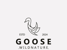 Animal Goose bird nature logo with modern style inspiration. premium design