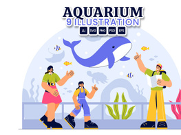 9 Aquarium Vector Illustration preview picture