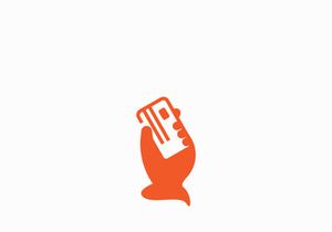 Hand holding credit card business icon image design