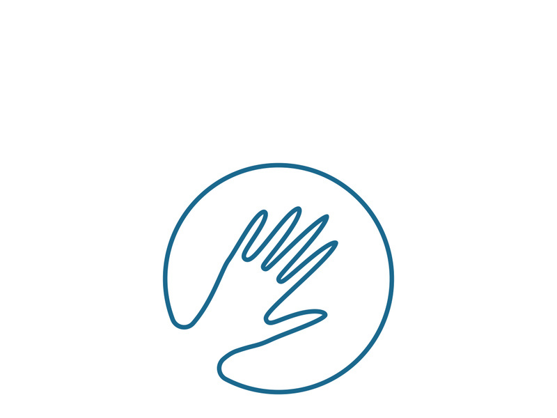 hand care logo and symbol vector