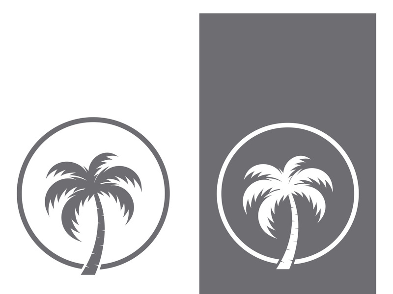 Unique and modern arabian palm tree logo design.