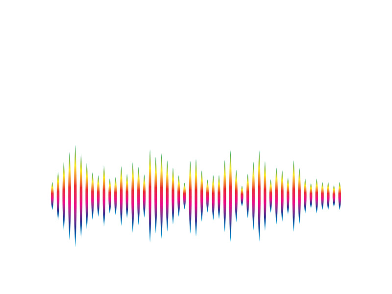 Sound waves vector illustration design template