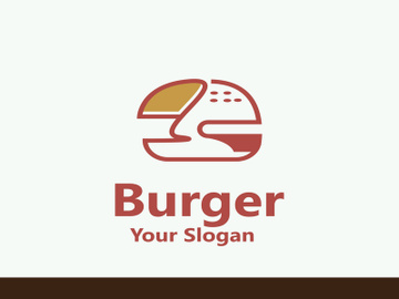 Burger beef logo design use restaurant business template vector image preview picture