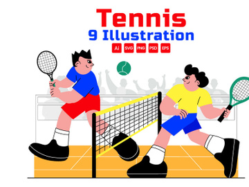 9 Tennis Player Sport Illustration preview picture