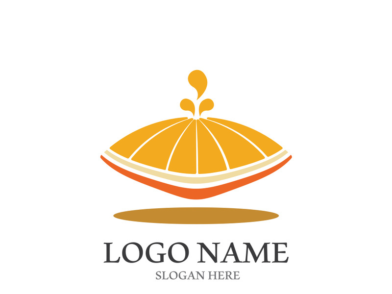 Orange logo design vector icon illustration design