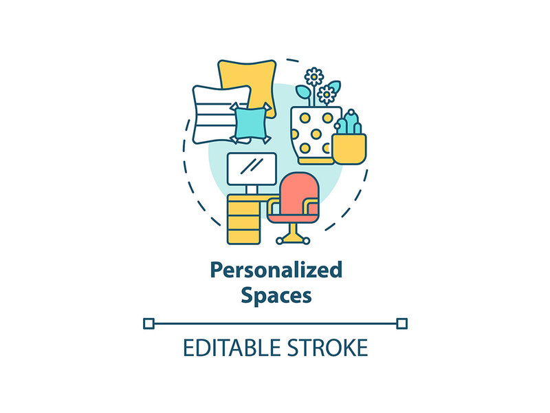 Personalized spaces concept icon