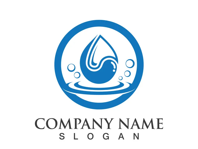 Blue water drop vector logo icon illustration images