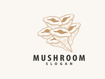 Mushroom Logo, Retro Minimalist Design, Food preview picture