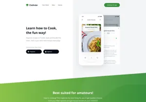 Recipes App Landing Page