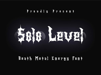 Solo Level - Death Metal Energy Font