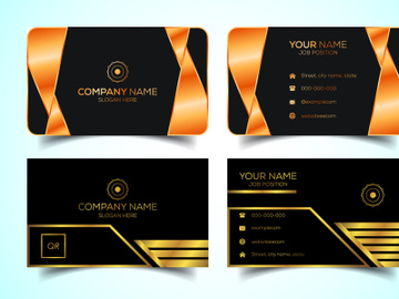 Double-Sided Luxury, Modern and Elegant Business Card Design Template. Vector Illustration preview picture